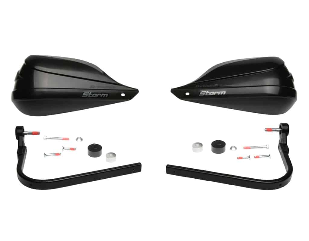 BB.STM-007-02-BK Barkbusters Storm handguards with single-sided mounting kit for 6mm or 8mm threaded bar-ends, black
