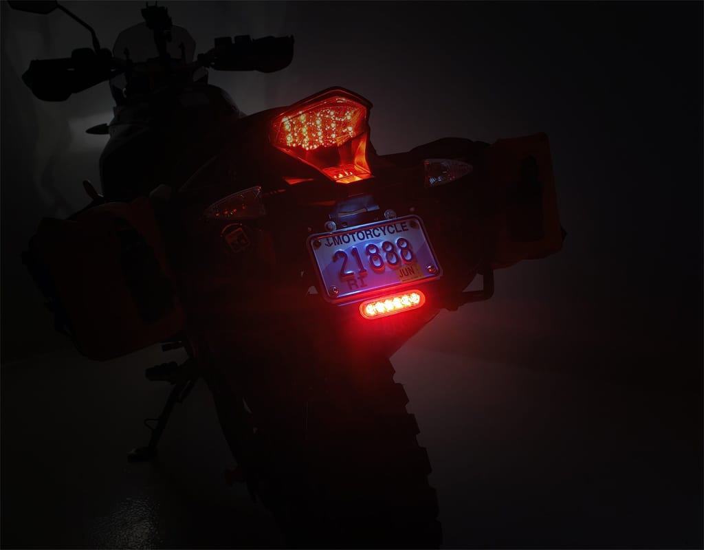 DNL.B6.10400 DENALI B6 License Plate LED Auxiliary Brake Light for Select KTM Adventure Motorcycles _x000D_