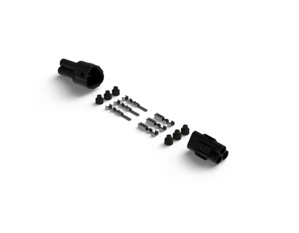 DNL.CTR.MT03 DENALI MT Series 3-Pin Waterproof Connector Set, Male & Female Connectors with Terminals & Seals