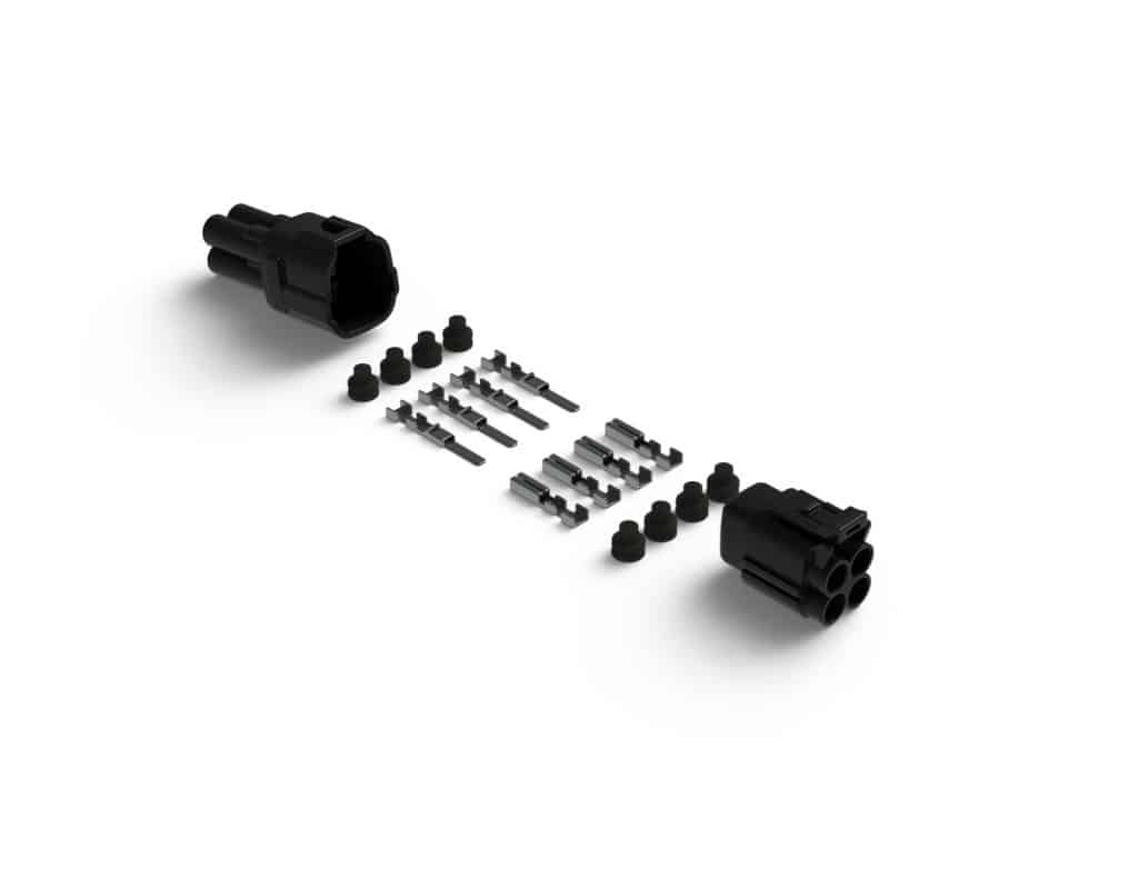DNL.CTR.MT04 DENALI MT Series 4-Pin Waterproof Connector Set, Male & Female Connectors with Terminals & Seals