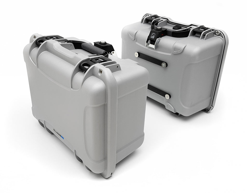 DSL.H35.10500.S DrySpec H35 Quick-Release Mil-Spec Motorcycle Sidecase Set, Silver