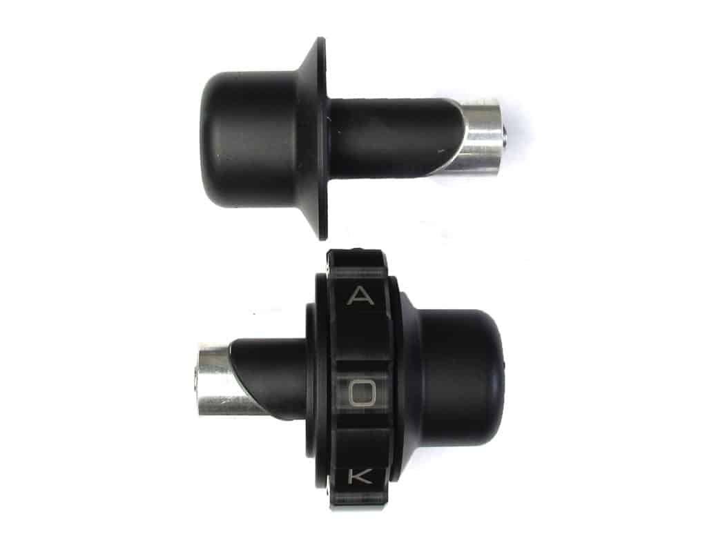 KAO.DUC105 Kaoko Throttle Lock Cruise Control Ducati 848 EVD models, '08- Monster 796 ABS, '10- including matching left hand side Bar-End weight