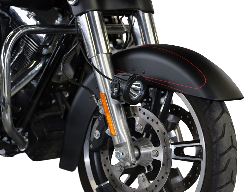 LAH.23.10800.B Denali Auxiliary Light Mount for Harley Sportster, Softail and Touring rev00