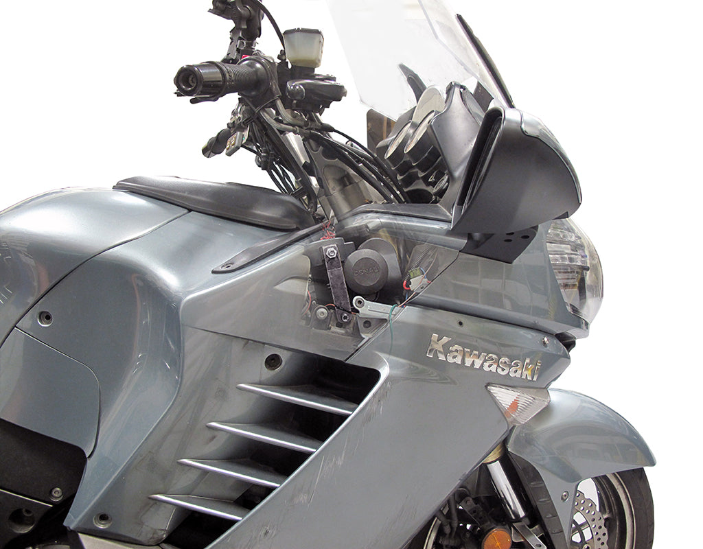 HMT.08.10000 Denali SoundBomb Compact Horn Mounting Bracket, Kawasaki Concours 1400 & GTR1400 '08-'20 rev00