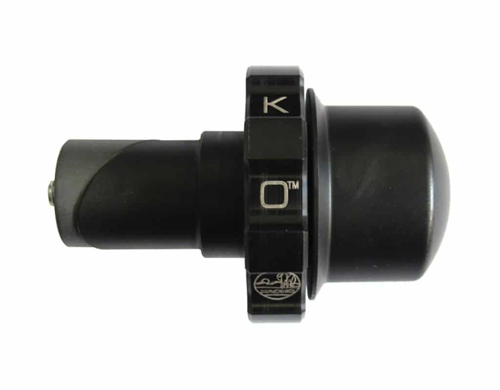 KAO.HND31.S Kaoko Throttle Lock Cruise Control incl. Bar-End Weights Honda models w/31mm OD bar weights, incl. VFR800, '06- & CBR1100XX Blackbird - Silver