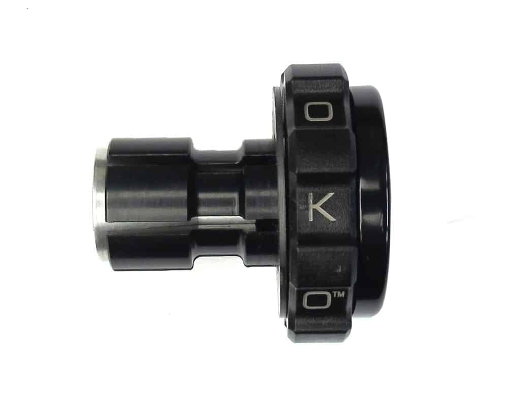 KAO.HDSNUB Kaoko Throttle Lock Cruise Control Harley-Davidson with original 1" OD handlebars Snubbie-style, throttle side only