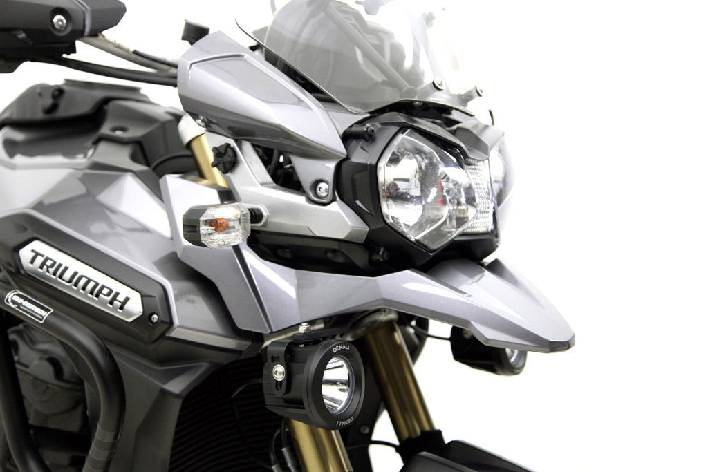 LAH.11.10100 Denali Auxiliary Light Mounting Bracket for Triumph Tiger Explorer 1200 '12-'14, Explorer 1200 ABS & Explorer 1200 XC ABS '15- rev00