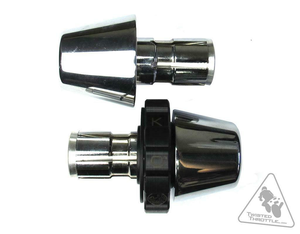 KAO.TCH-0.75 Kaoko Throttle Lock Cruise Control Honda VTX1800, Shadow Sabre, Shadow Aero, Shadow American, VT1100T incl. Bar-End Weights, chrome