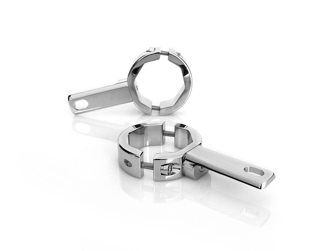 LAH.00.10600.C DENALI Conventional Fork Tube Auxiliary Light Mount For 39mm-49mm 1.5in-1.875in Diameter Tubes | Chrome