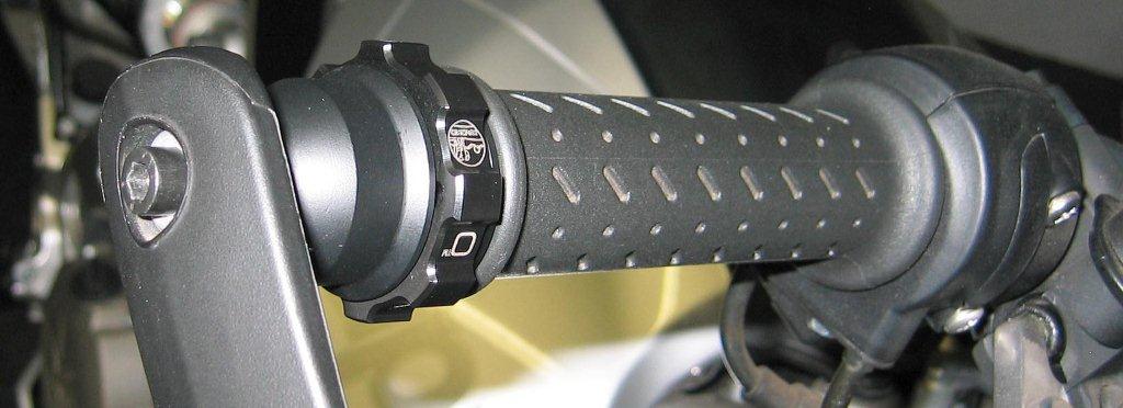 KAO.APR400 Kaoko Throttle Lock Cruise Control Aprilia Dorsoduro with Factory Handguards