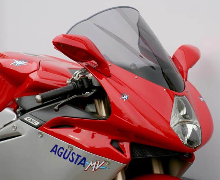 MRA.40.001.R.0 MRA Double-Bubble RacingScreen Windshield for MV Agusta F4 1000R/750S Clear
