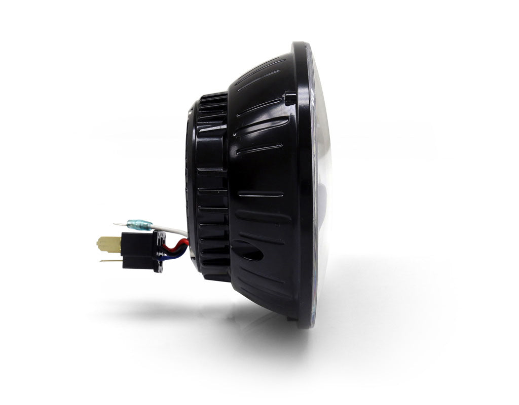 TT-M5E DENALI M5E E-MARK LED Headlight Module, 5.75" Round, Black Chrome