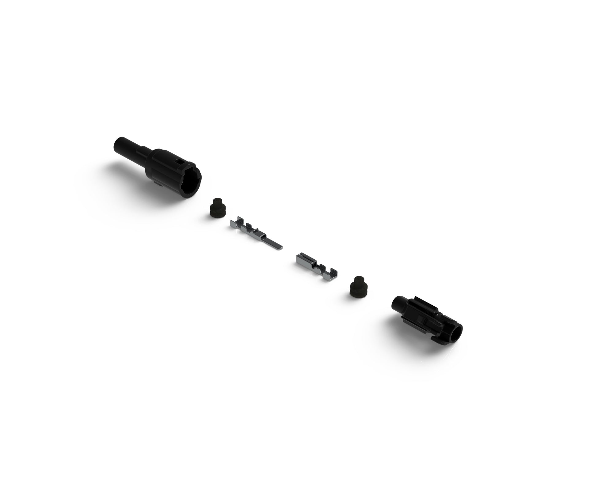 DNL.CTR.MT01 DENALI MT Series 1-Pin Waterproof Connector Set, Male & Female Connectors with Terminals & Seals