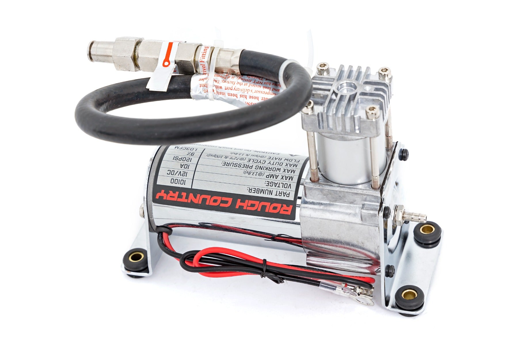 Rough Country | Suspension Air Bag Compressor | Onboard Air Bag Compressor Kit w/Gauge | 10100