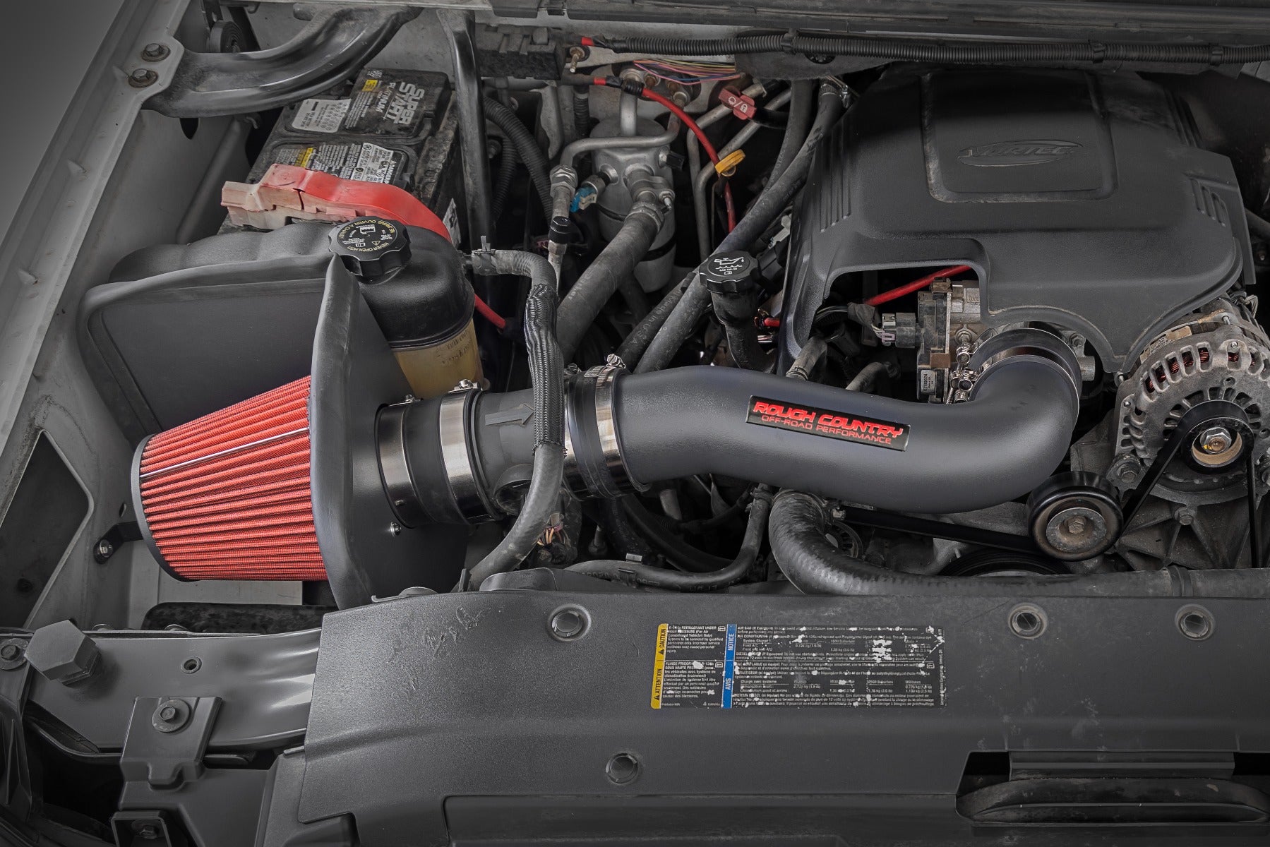 Rough Country | Air Intake Systems | 4.8L/5.3L/6.0L Cold Air Intake Kit Chevy Silverado 1500 (07-08) Without Pre-Filter Bag Rough Country | 10475