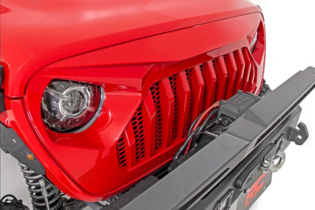 Rough Country | Grilles | Jeep JL/Gladiator Angry Eyes Replacement Grille 2018-Pres Jeep JL 20-Up Gladiator Rough Country | 10496