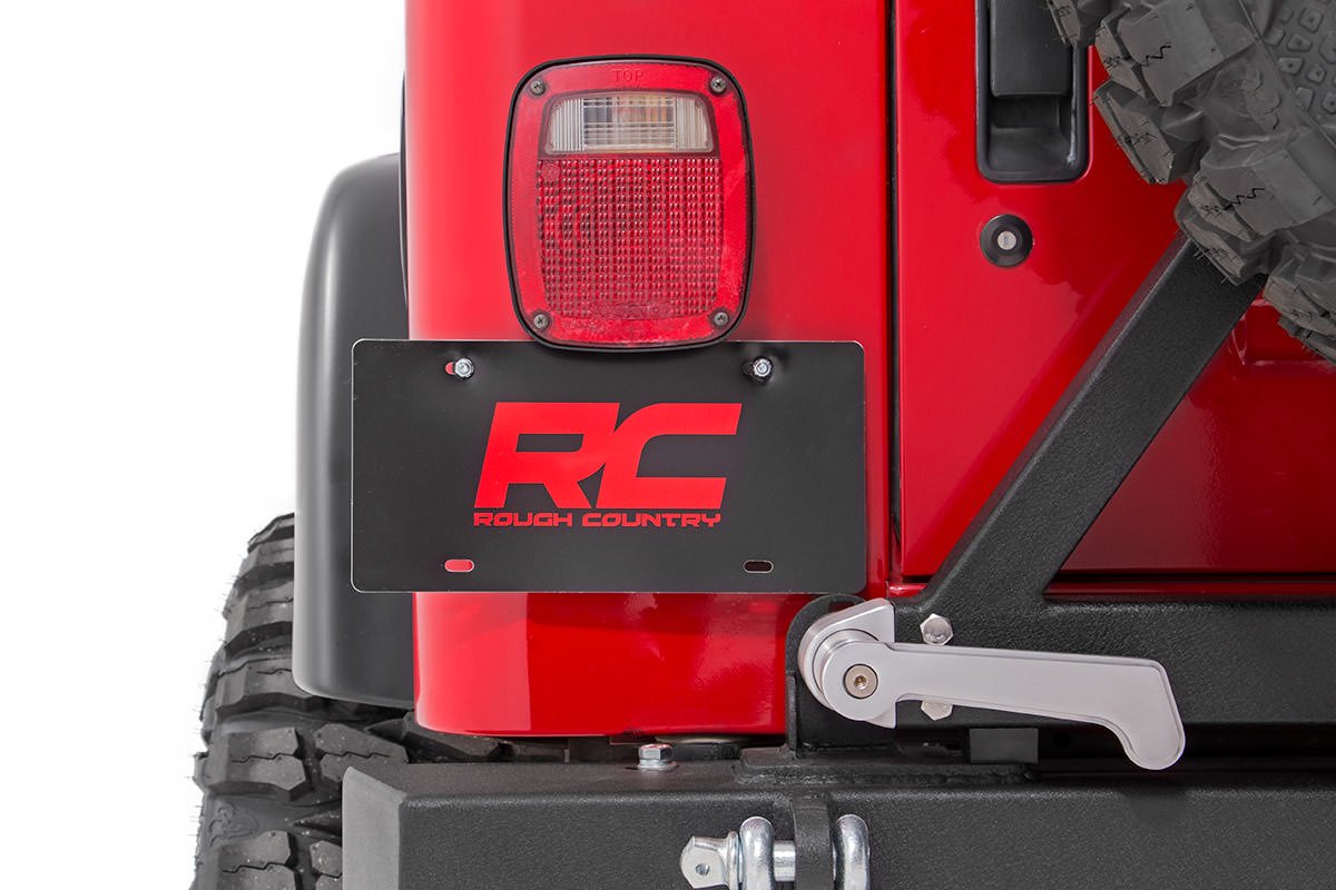 Rough Country | License Plate Bracket | Jeep License Plate Adapter 97-06 Wrangler TJ Rough Country | 10510