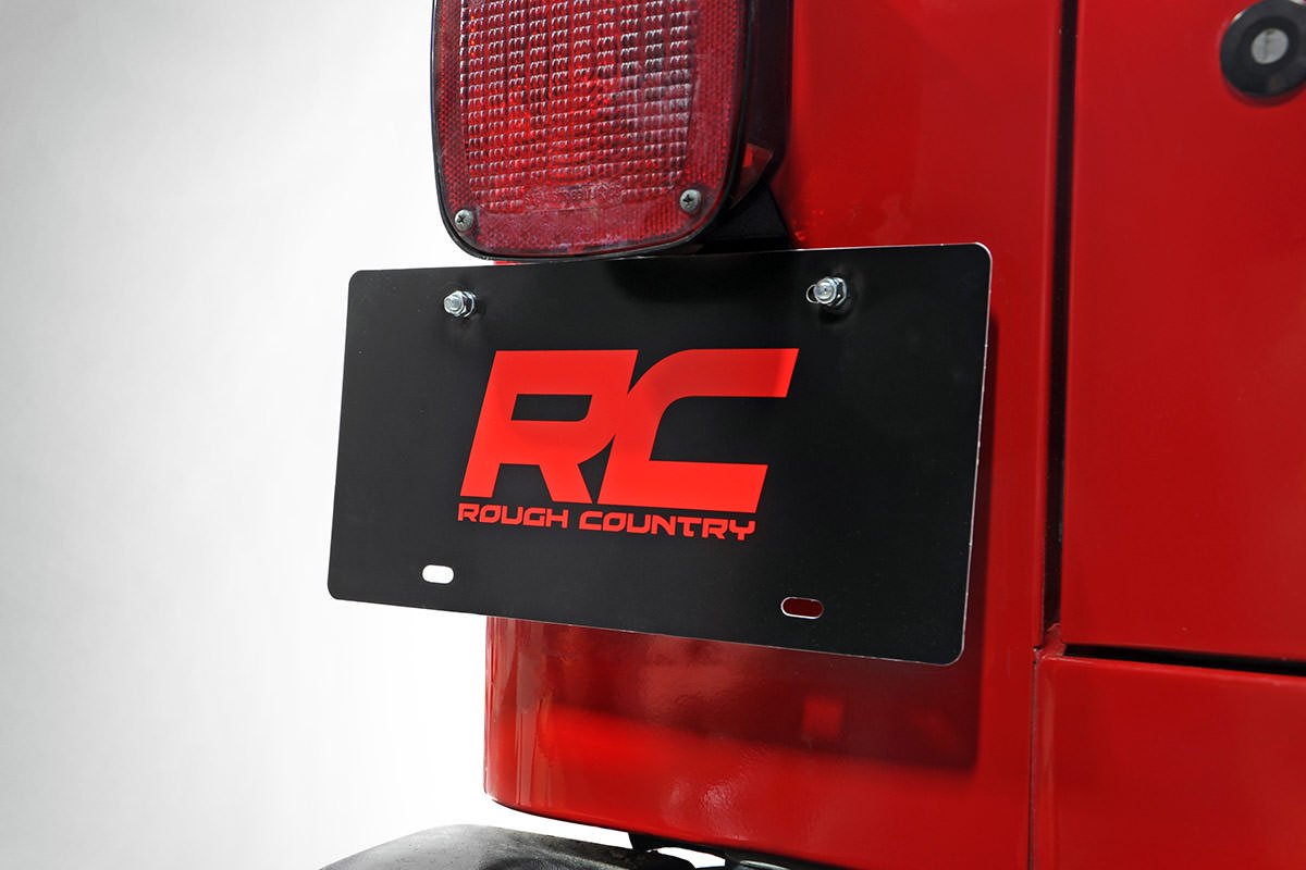 Rough Country | License Plate Bracket | Jeep License Plate Adapter 97-06 Wrangler TJ Rough Country | 10510