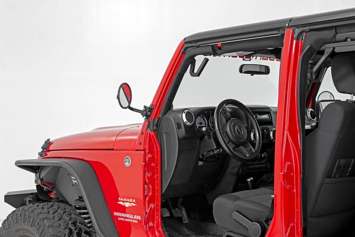 Rough Country | Mirrors | Jeep Classic Round Folding Mirror 07-18 Wrangler JK Rough Country | 10519