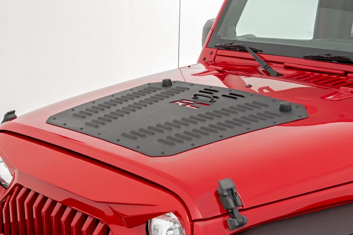 Rough Country | Hood Louver | Jeep Powder Coated Hood Louver 07-18 Wrangler JK Rough Country | 10527