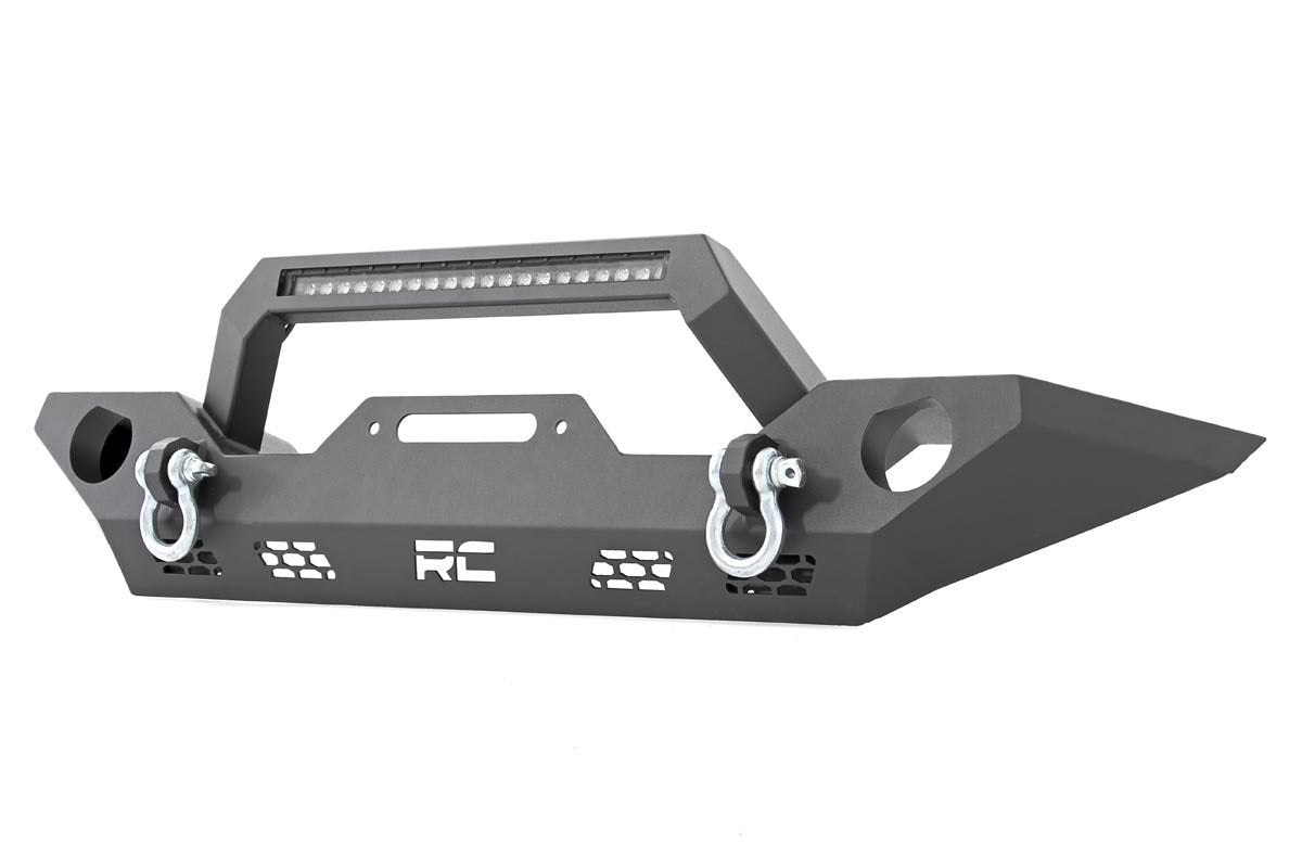 Rough Country | Front Bumpers | Jeep Full Width Front LED Winch Bumper JK, JL, Gladiator JT Rough Country | 10596