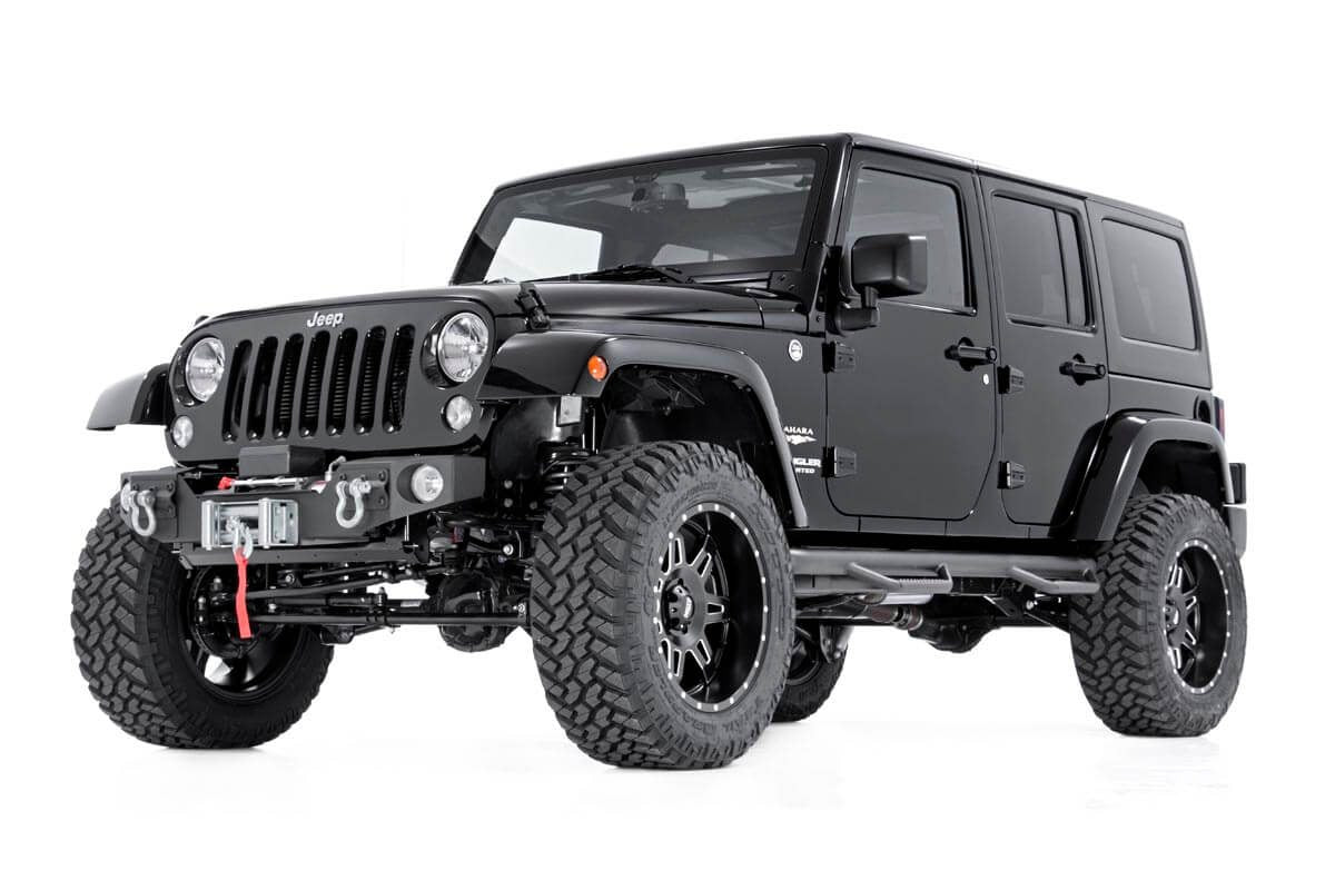 Rough Country | Front Winch Bumpers | Jeep Hybrid Stubby Winch Bumper w/Fog Mounts 07-18 Wrangler JK Rough Country | 1062