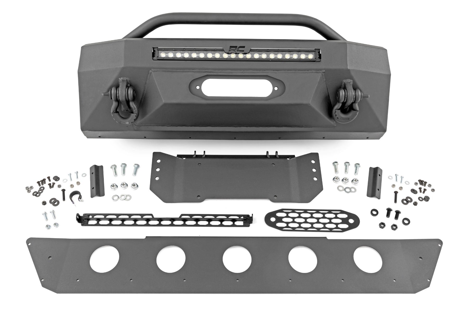 Front Bumper Hybrid with 20 Inch LED DRL Light Bar 14-22 Toyota 4Runner 2WD/4WD Rough Country