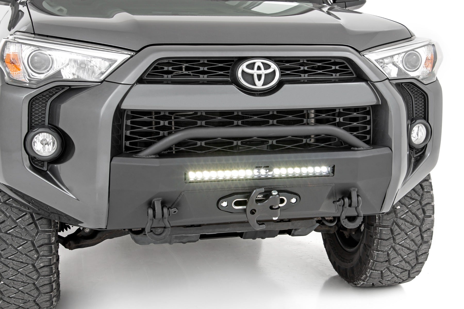 Rough Country | Front Bumpers | Front Bumper Hybrid with 20 Inch LED DRL Light Bar 14-Up Toyota 4Runner 2WD/4WD Rough Country | 10745