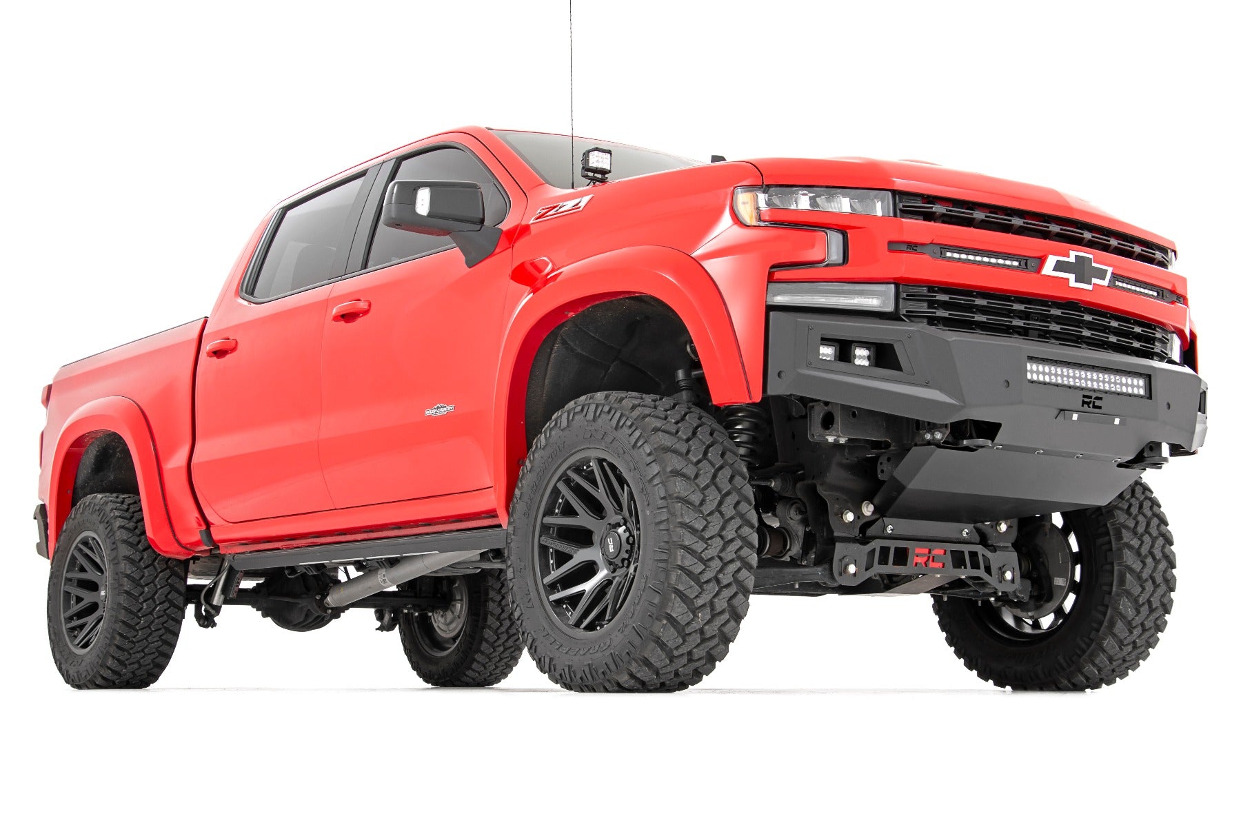 Rough Country | Front Bumpers | High Clearance Front Bumper LED Lights and Skid Plate 19-22 Chevy Silverado 1500 Rough Country | 10757A