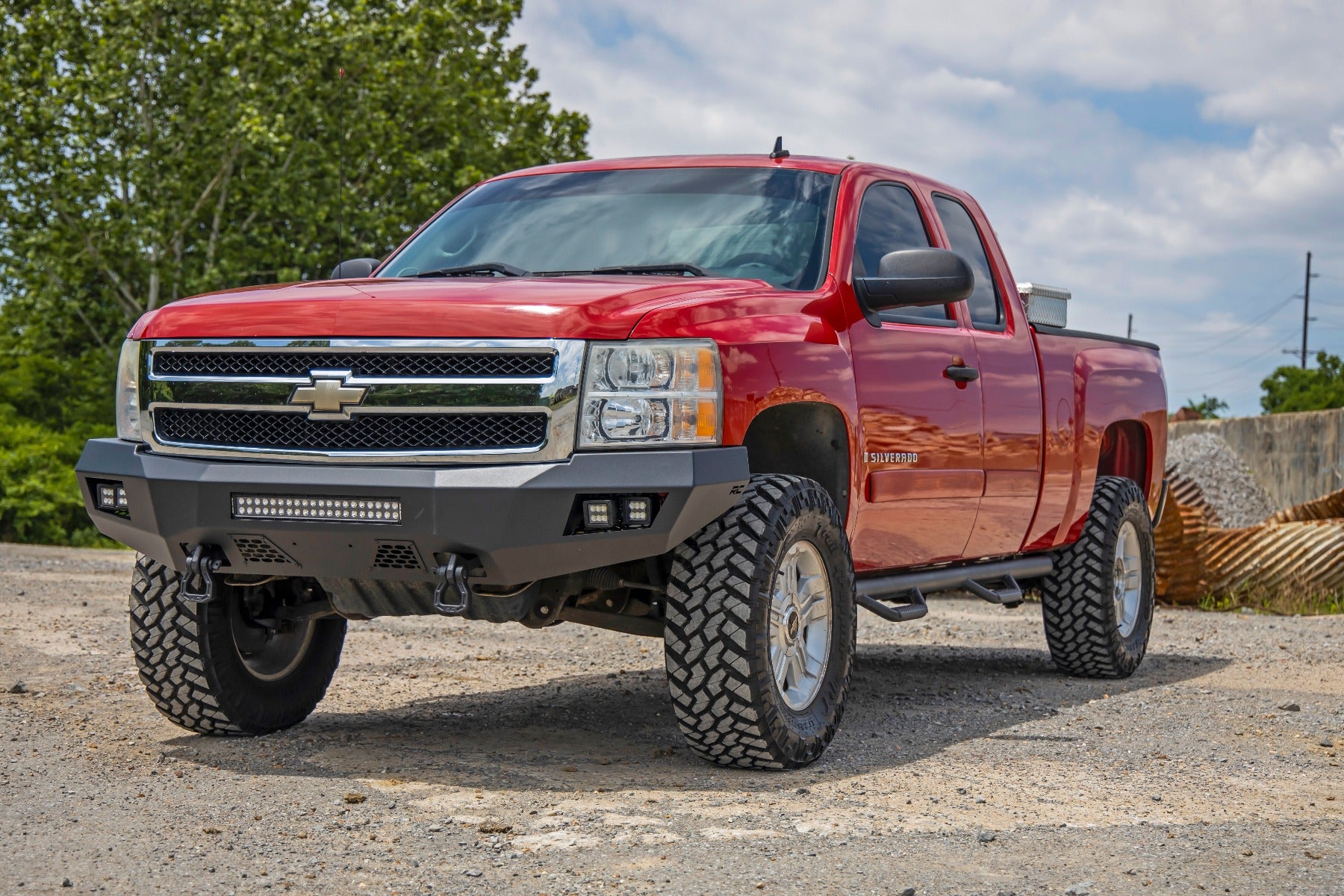 Rough Country | Front Bumpers | Chevy Heavy-Duty Front LED Bumper For 07-13 1500 Rough Country | 10769
