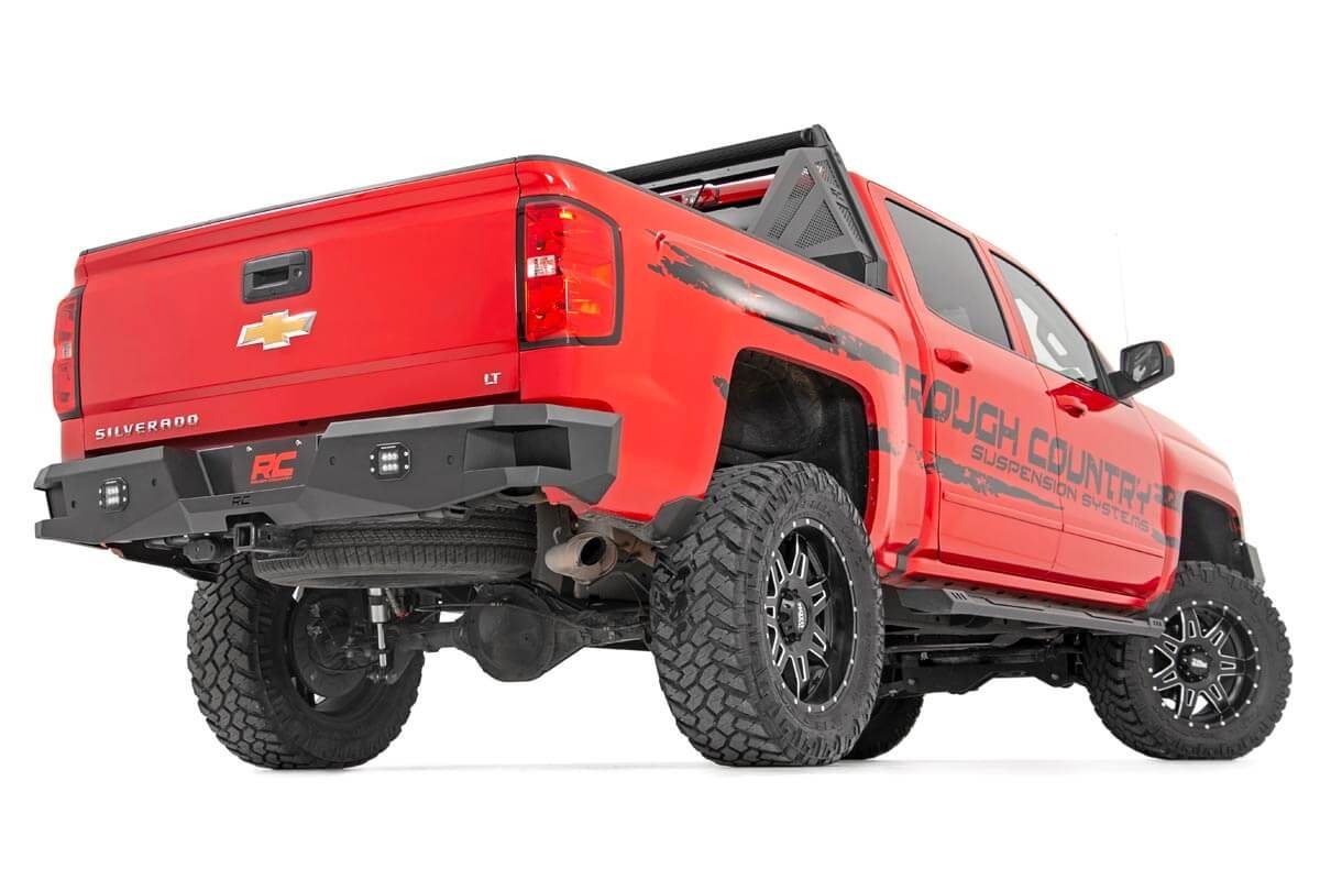 Rough Country | Rear Bumpers | Chevy Heavy-Duty Rear LED Bumper 07-18 Silverado 1500 Rough Country | 10773