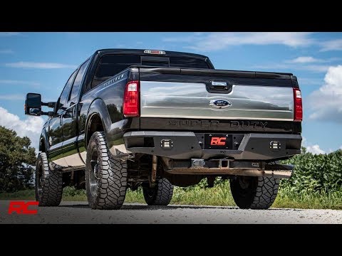 Rough Country | Rear Bumpers | Ford F-250/F-350 Heavy-Duty Rear LED Bumper For 99-16 F-250/F-350 4WD Rough Country | 10784