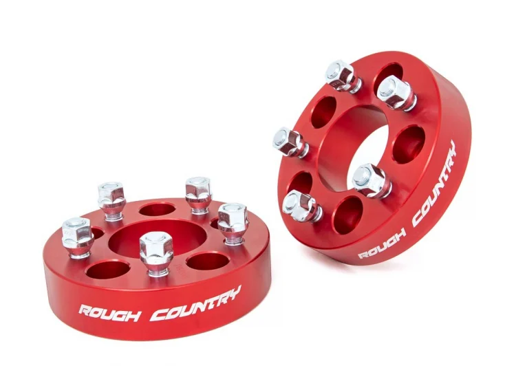1.5 Inch Wheel Spacers 5 x 4.5 Bolt Pattern Pair 84-01 Cherokee XJ 86-92 Comanche MJ 87-95 Wrangler YJ 93-98 Grand Cherokee ZJ 97-06 Wrangler TJ Rough Country