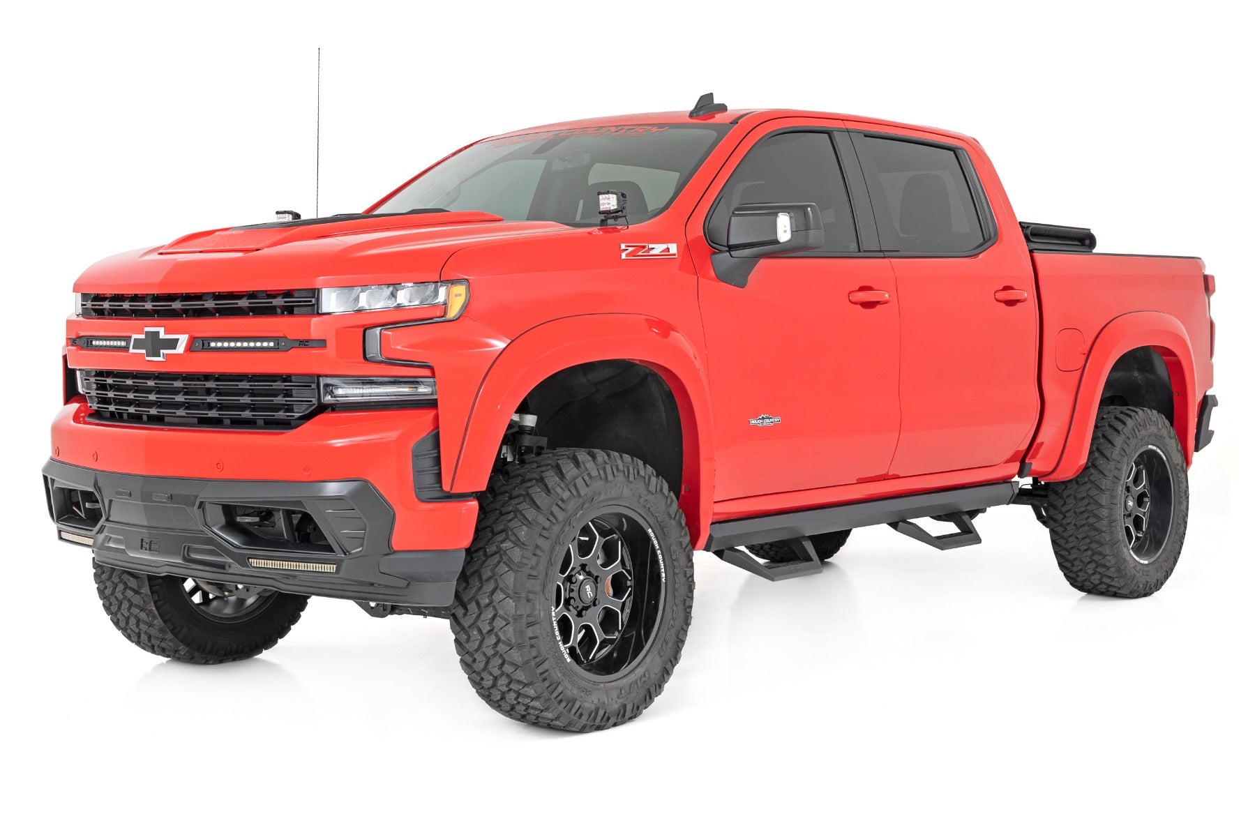 Rough Country | Side Steps | SRX2 Adjustable Aluminum Step Crew Cab 19-22 Chevy/GMC 1500/2500HD 2WD/4WD Rough Country | 11003A
