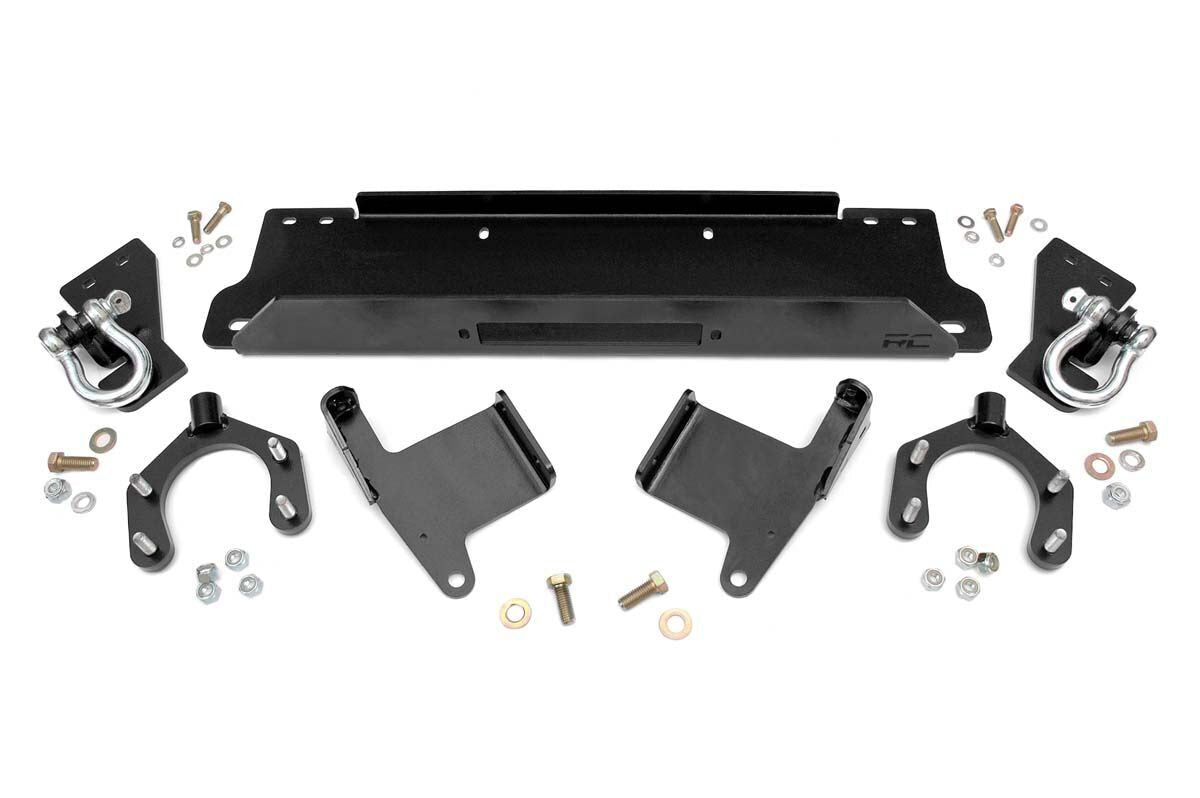 Jeep Winch Mounting Plate for Factory Bumper 07-18 Wrangler JK Rough Country