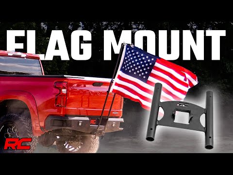 Rough Country | Flag Pole Mount | Dual Flag Pole Holder Mount for 2 Inch Hitch Rough Country | 117500