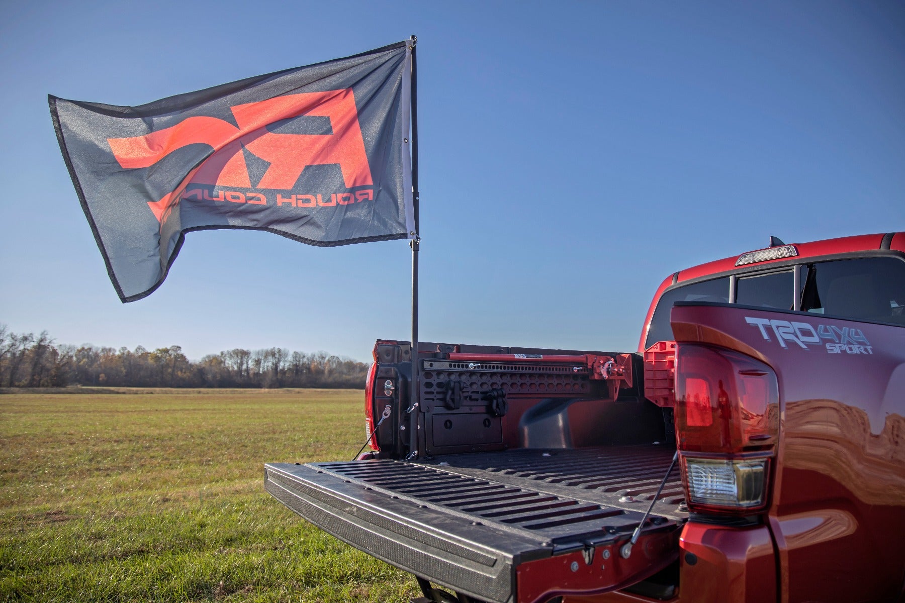 Rough Country | Flag Pole Mount | Flag Pole Holder for Bed Rail w/ Flag Pole Rough Country | 117503