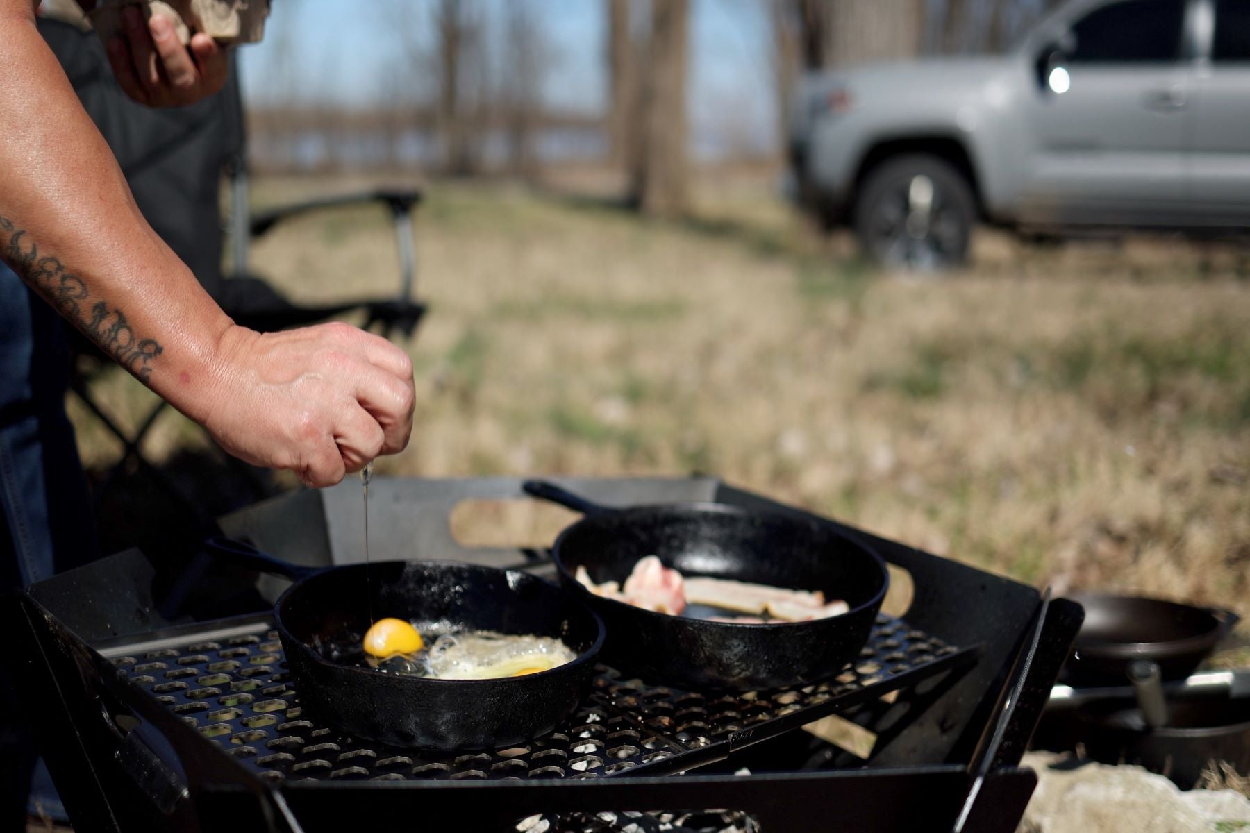 Rough Country | Grilles | Overland Collapsible Fire Pit Stainless Steel Grill Grate Rough Country | 117517