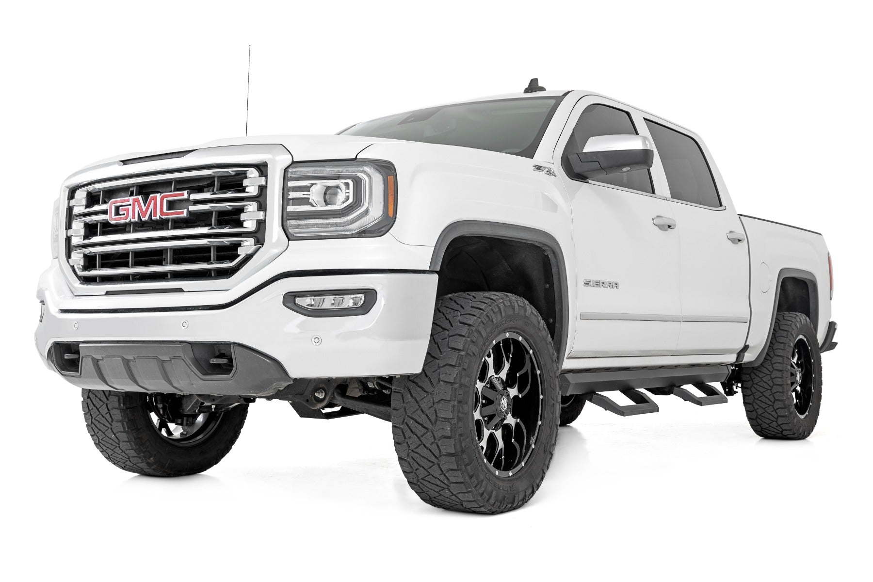 Rough Country | Side Steps | SR2 Adjustable Aluminum Steps Crew Cab 07-18 Chevy/GMC 1500/2500HD/3500HD Rough Country | 12001