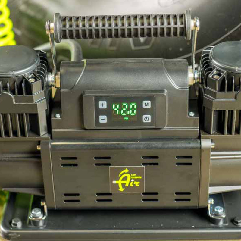 Up Down Air | Air Compressor | EGOI Portable Air Compressor System 12.3 CFM With Digital Control Panel, Storage Bag, Hose & Attachments Dual Motor Up Down Air | 12099923