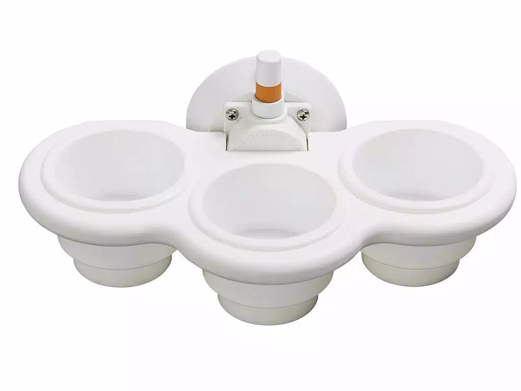 SeaSucker | Cup Holders | 3-Cup Holder - Vertical Mount
(White or Black) | MC5311