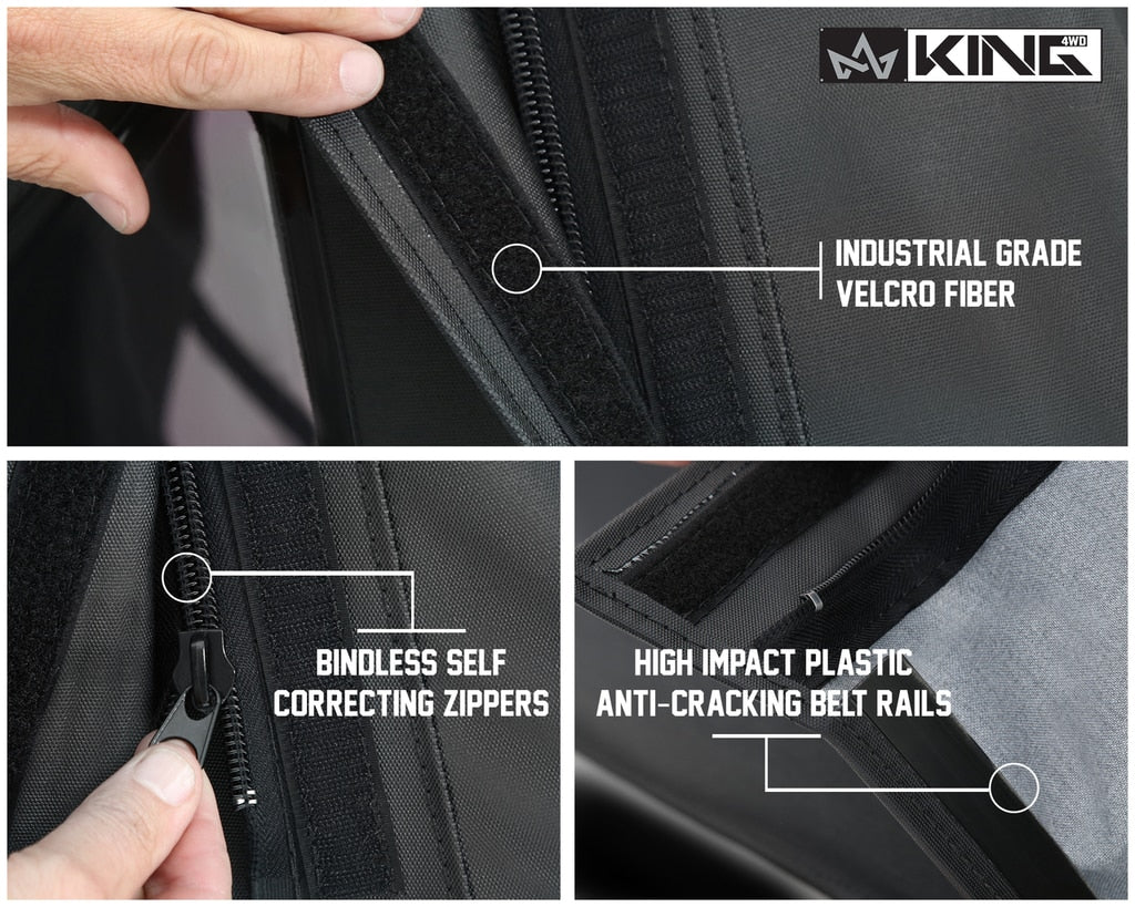 King 4WD | Soft Tops | Jeep JK Replacement Soft Top Tinted Windows For 10-18 Wrangler JK 2 Door Black Diamond King 4WD | 14010535