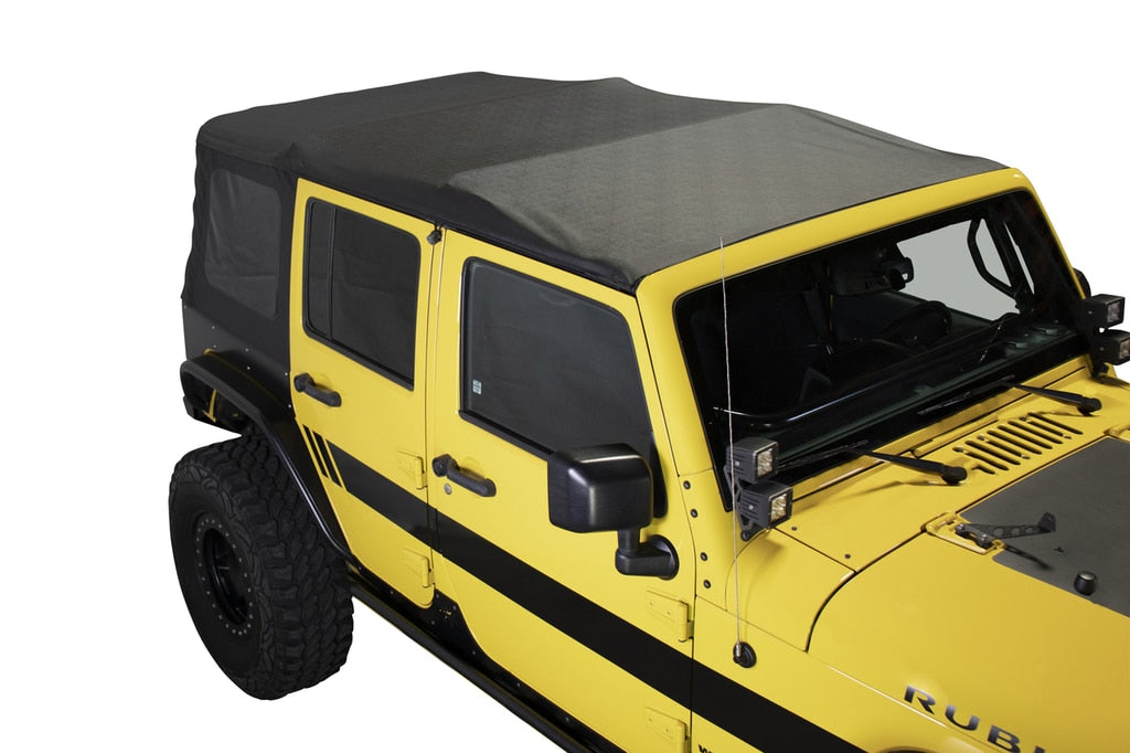 King 4WD | Soft Tops | Jeep JK Replacement Soft Top Tinted Windows For 10-18 Wrangler JK 4 Door Black Diamond King 4WD | 14010635