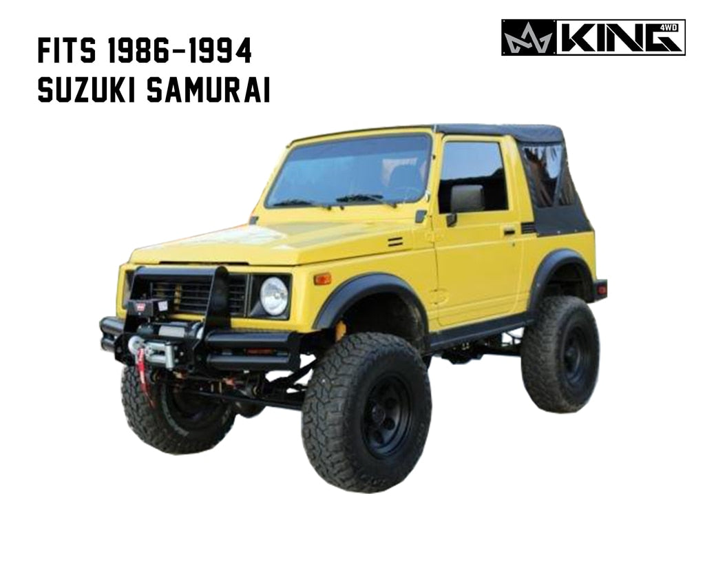 King 4WD | Soft Tops | Samurai Replacement Soft Top Tinted Windows For 86-94 Suzuki Samurai Black Diamond King 4WD | 14011035