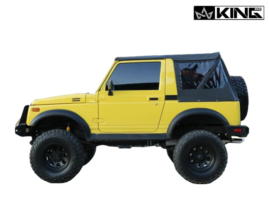 King 4WD | Soft Tops | Samurai Replacement Soft Top Tinted Windows For 86-94 Suzuki Samurai Black Diamond King 4WD | 14011035