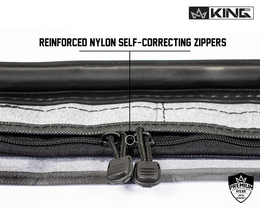 King 4WD | Half Doors | Jeep TJ Half Door Uppers Replacement Soft Upper Doors Tinted For 97-06 Wrangler TJ Black Pair King 4WD | 14019935T