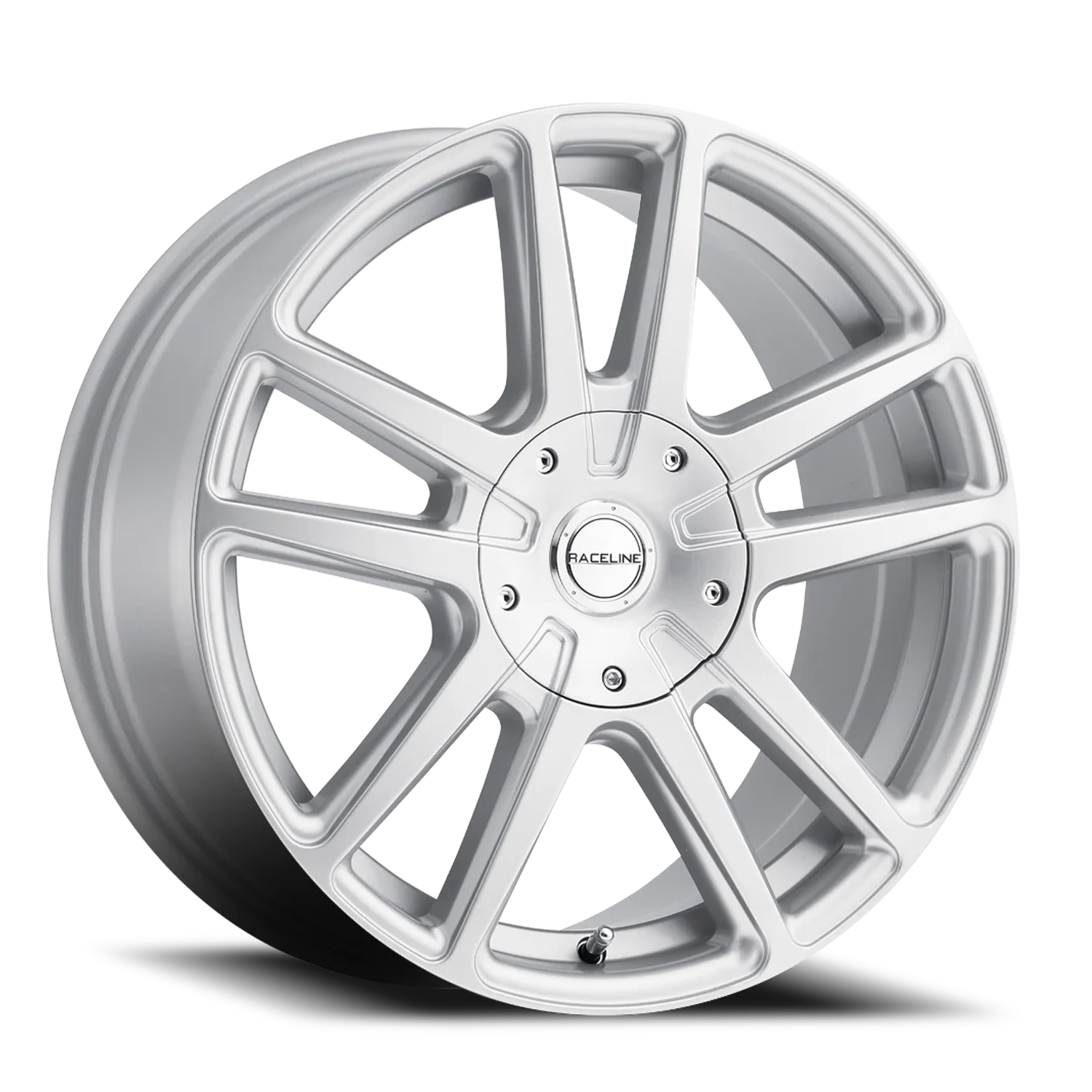 RACELINE | Aluminum Wheels | Aluminum Wheels 18x8 Encore 145S Hyper Silver Split Spoke 40 Offset 5 on 108/5 on 114.3 Bolt Pattern 72.62 Bore Raceline | 145S-88092+40