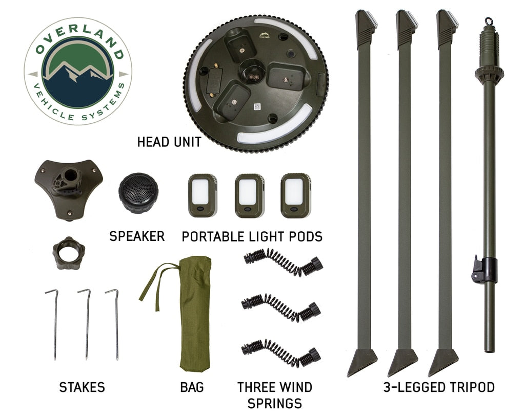 OVS | Camping Gear | UFO Solar Light Light Pods & Speaker - Camping Light Overland Vehicle Systems | 15049901