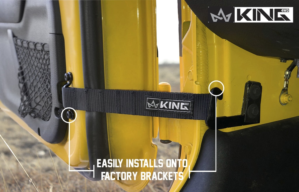 King 4WD | Door Strap | Jeep Interior Door Strap Heavy Duty Adjustable All Jeep Years Black King 4WD | 16010001