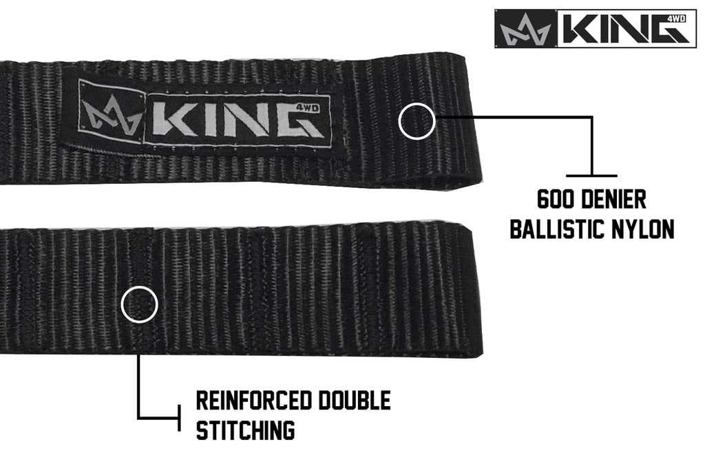King 4WD | Door Strap | Jeep Interior Door Strap Heavy Duty Adjustable All Jeep Years Black King 4WD | 16010001